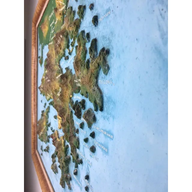 Industrial Topographical Map of Hong Kong Harbor For Sale - Image 3 of 6