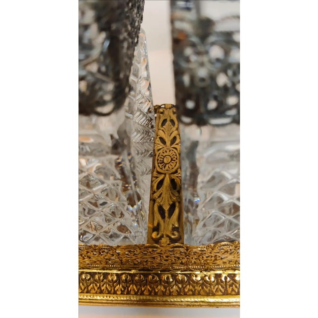 Vintage Ornate 2 Decanter Tantalus - Mid-20th Century For Sale - Image 10 of 18