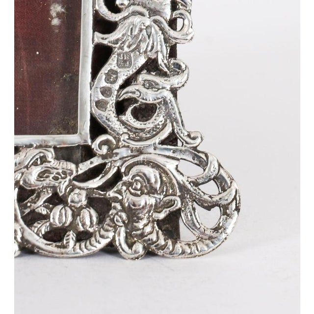 Antique 19th Century Sterling Silver Photo Frame from Jacob & Co. Rosenthal For Sale - Image 10 of 14