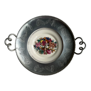 Vintage Limoges Triumph Imperial Victorian Handled Platter White Gold