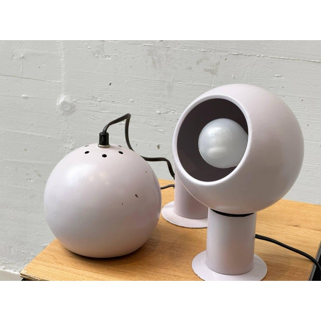 Vintage Eyeball Table Lamps, Italy, 1970s, Set of 2 For Sale - Image 3 of 16