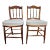 Pair Victorian Mahogany Spindle and Cane Seat Side Chairs With Custom Cushion For Sale