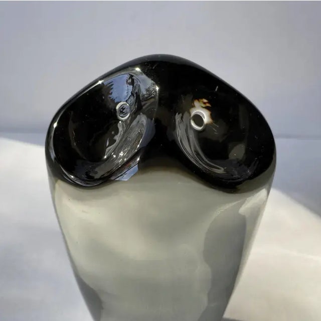 Mid-Century Modern Large Signed Livio Seguso Murano Sommerso Glass Owl Sculpture, 1970s For Sale - Image 3 of 14