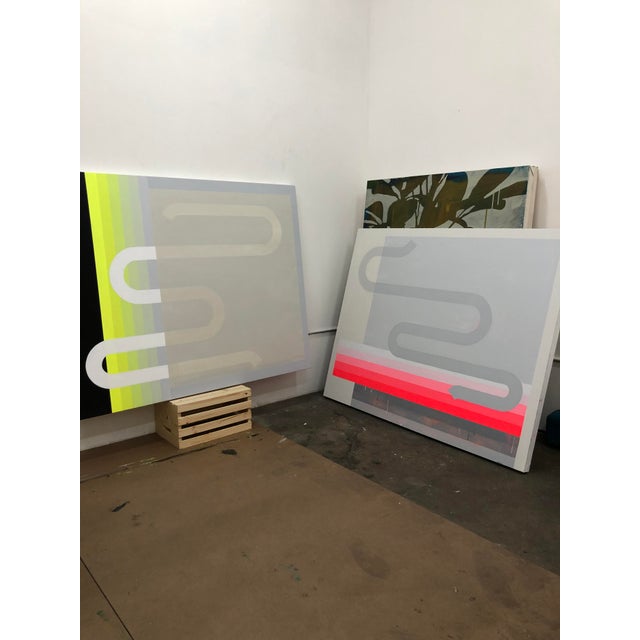 Cloud Formation Acrylic Painting on Canvas Mounted on Wood by Bret Hansen For Sale - Image 9 of 12