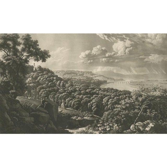 Louis-Pierre Baltard, Panoramic View of Saint-Cloud from Sèvres, 1803, Engraving For Sale - Image 6 of 11