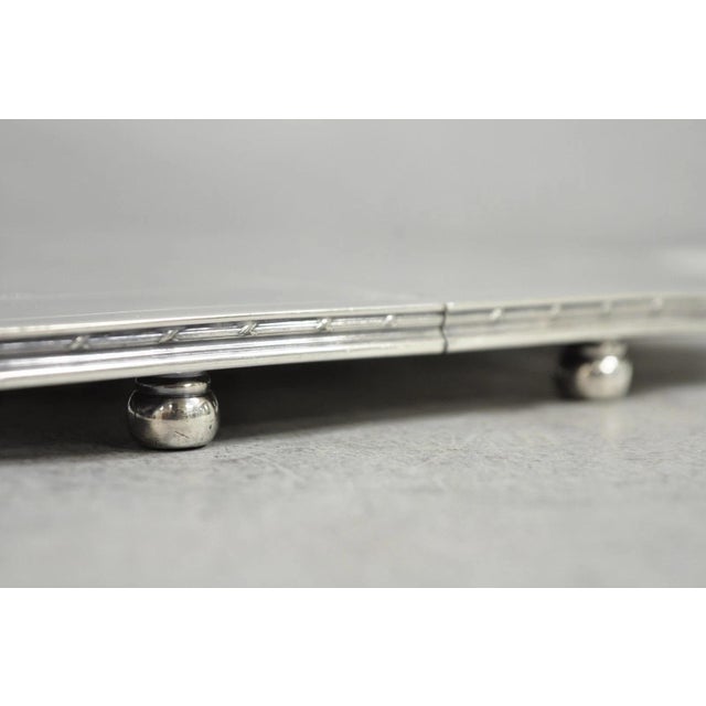 Metal Antique Sheffield Victorian Silver Plated Expanding Octagonal Pot Trivet For Sale - Image 7 of 14