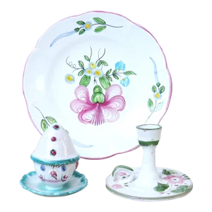 Whimsical Italian & Portuguese Pottery Collection, Set of 3