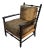 Nantucket Bobbin Lounge Chair Custom Upholstered in a Lee Jofa Fabric For Sale