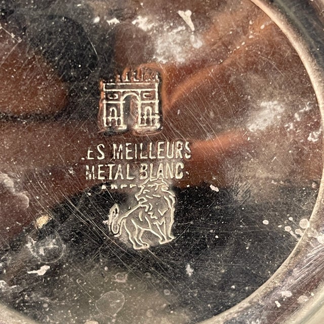 Metal Antique Les Meilleurs Metal Blanc Silverplate Teapot French Marks For Sale - Image 7 of 12