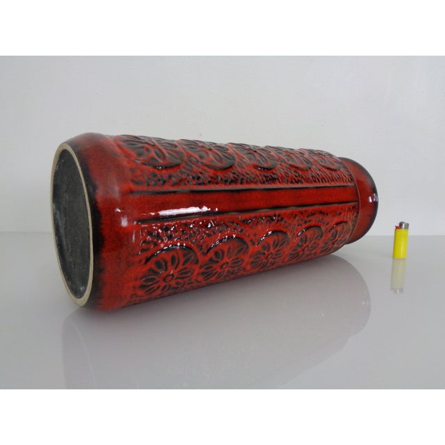 Large Flower 973-45 Ceramic Vase from Bay Keramik, Germany, 1970s For Sale - Image 9 of 15