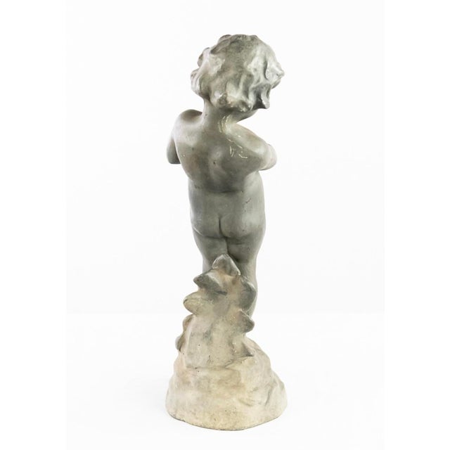 Beautiful example of a bronze fountain head, expertly executed using the traditional lost wax method. This classic “Putto...