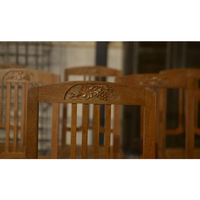 Art Deco Oak & Cane Dining Chairs, 1930s, Set of 6 For Sale - Image 11 of 15