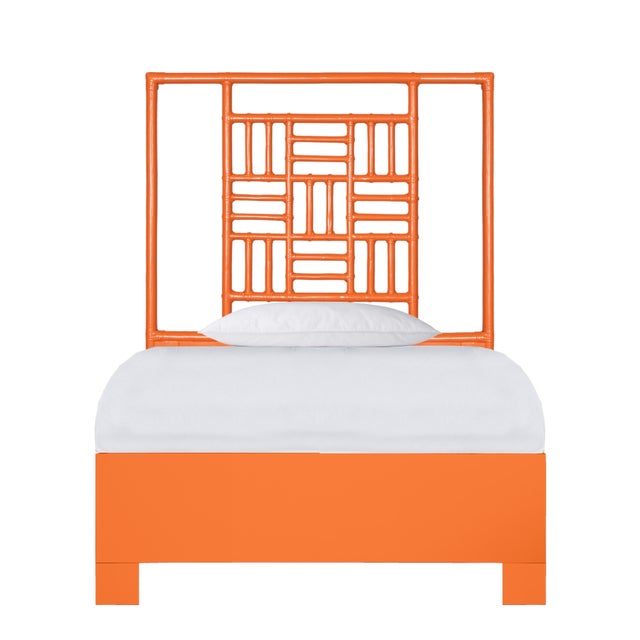 Finn Platform Bed Twin Extra Long - Orange For Sale - Image 12 of 12