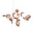 Dune 10 Cluster Chandelier with Shades in Copper Metallic Tone by Daniel Becker for Moss Objects For Sale - Image 9 of 9