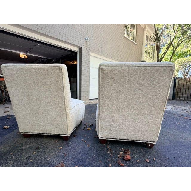 2010s Slipper Chair Pair by Lee Industries For Sale - Image 5 of 7