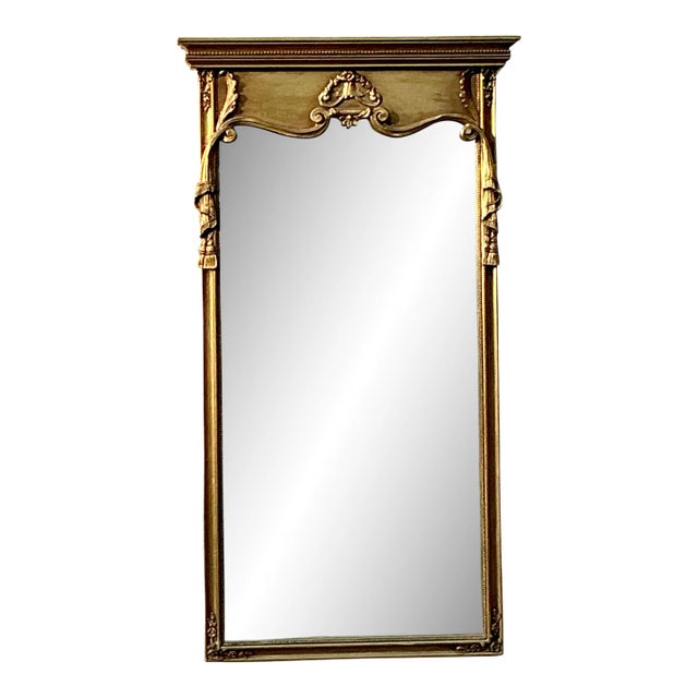 Vintage Regency Gilt Swag Mirror For Sale