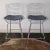 -Pair (2) Knoll Harry Bertoia Barstools Bar Stool, Chrome + Fabric Seat Pad -Classic mid-century modern design in barstool...