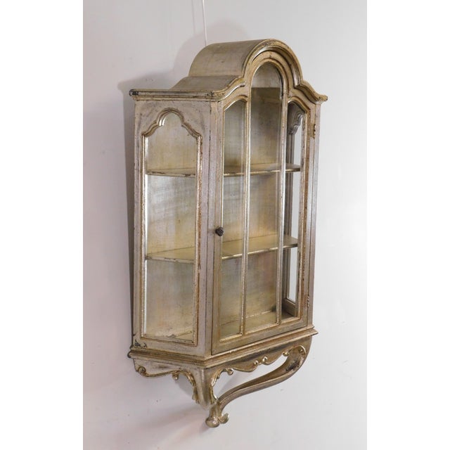 Venetian Style Vintage Silver Gilt Wood Hanging Curio ...