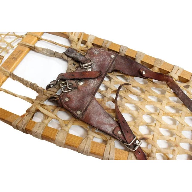 Wood Snow Shoes Gros Louis Set Q 30 X 10 X 2 For Sale - Image 7 of 8