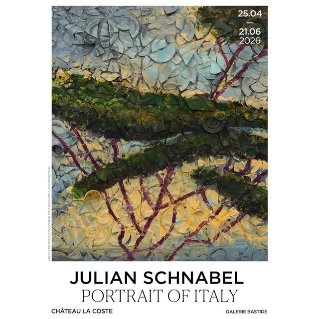 Julien Schnabel Portrait of Italy Official Exhibition Poster Dimensions: 19,6 x 27,5 in / 50 x 70 cm Sold unframed