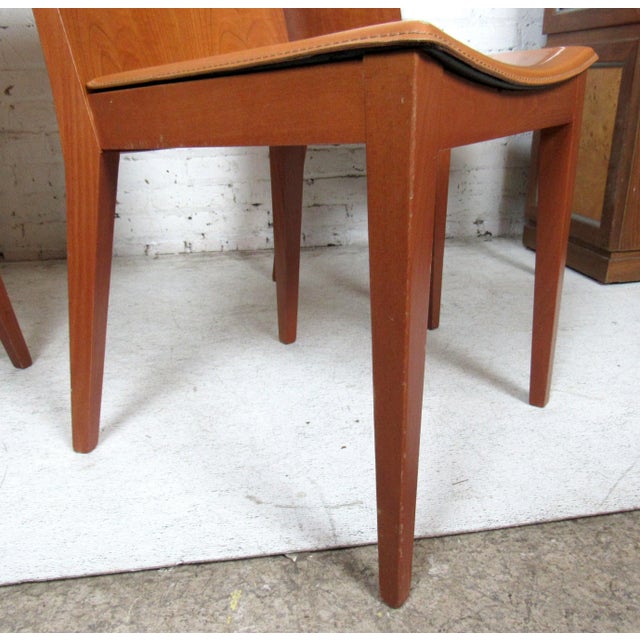 Tan 1970s Mid-Century Modern Set of Dining Chairs For Sale - Image 8 of 11