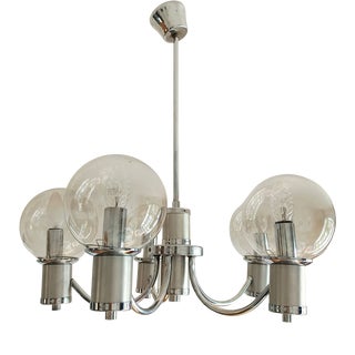Space Age Chrome Chandelier, 1970s For Sale