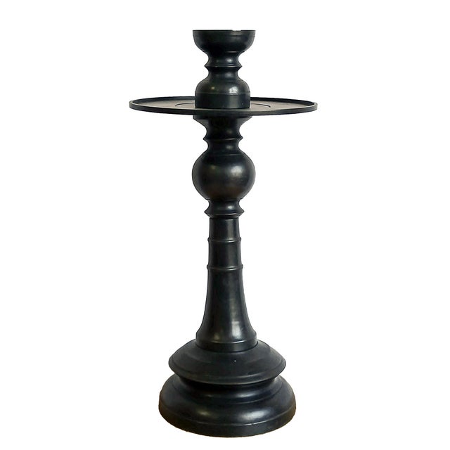 2020s Bronze Candle Holder With Removable Top, 16 Inches, Indonesia For Sale - Image 5 of 11