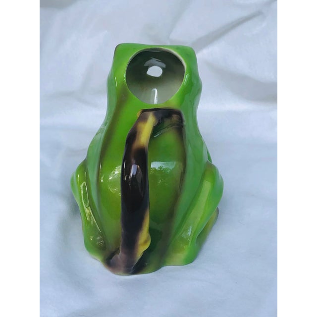 Staffordshire Tony Wood Staffordshire Style Pottery Frog Creamer For Sale - Image 4 of 7