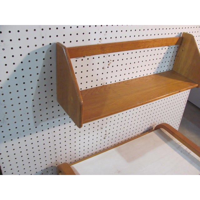 Great looking white oak bookshelf designed by Hans J Wegner for RY Mobler, Denmark in the 1950s, attributed. This shelf...