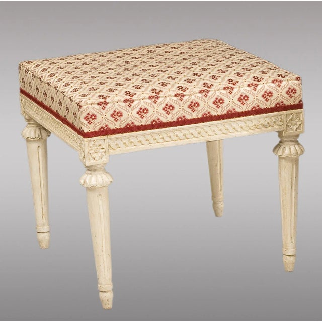 Set of 18th Century Swedish Carved Wood Stools For Sale - Image 3 of 6