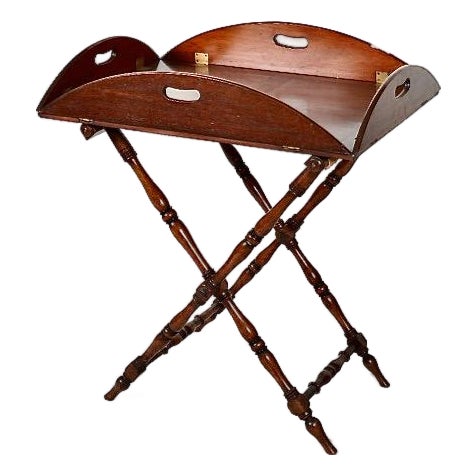 Georgian Style Butlers Tray and Folding Stand For Sale