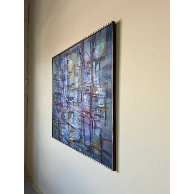 Mid-Century Modern Oswaldo Gutierrez (1917) Cuban Artist Expressionist Oil on Canvas Painting/ Sold For Sale - Image 3 of 13