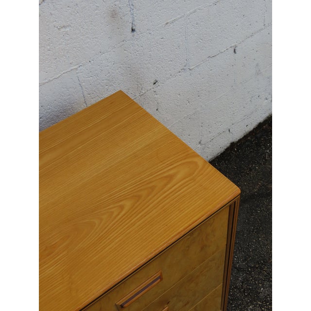 Henredon Scene Two Mid Century Modern Burlwood Inlay Dresser 6345 For Sale - Image 16 of 18