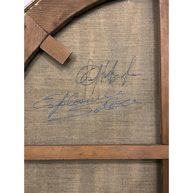 Red Giuseppe Caiafa, Esplosione Solare (Solar Explosion), Mixed Media Painting on Canvas, 2025 For Sale - Image 8 of 10