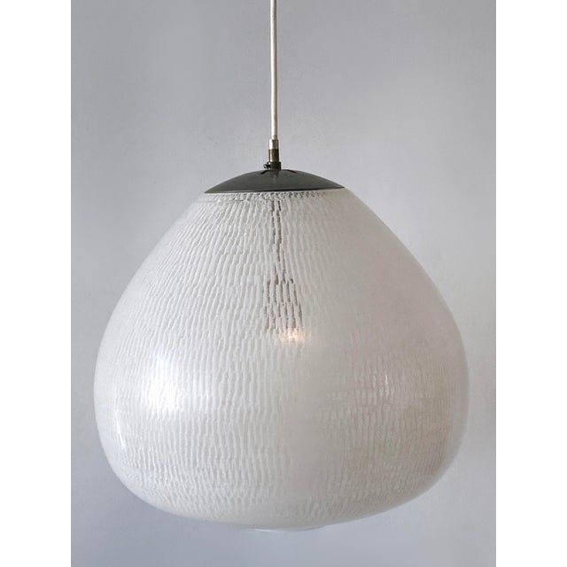 White Mid-Century Modern Pendant Lamp from Peill & Putzler, Germany, 1950s For Sale - Image 8 of 18