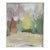 Mid-Century Modern 'Pastel Grove' Vintage Original Landscape Oil Painting, Framed For Sale