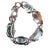 Late 20th Century 6 5/8" Vintage Los Castillo Sterling Multi-stone bracelet For Sale - Image 5 of 9