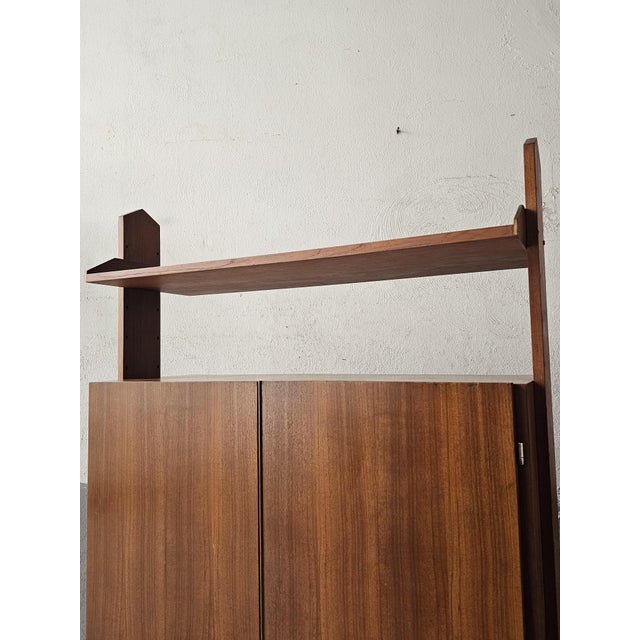 Brown Vintage Italian Teak Wardrobe, 1960s For Sale - Image 8 of 12