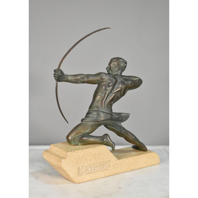 Art Deco Sculpture the Archer Hercules by Max Le Verrier, 1920s For Sale - Image 10 of 15