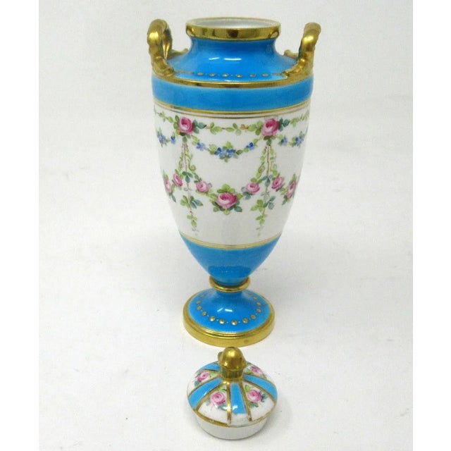 Late 19th Century Antique Minton Staffordshire Porcelain Ewer, Urn & Vase with Roses- 3 Pieces For Sale - Image 5 of 9