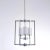 The Riva chandelier features frosted glass lights elegantly encased within a polished chrome frame. This sleek design...