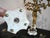 French 19Th Century Louis XVI Style Gilt and Bronze Mounted Cherub Candelabras on White Marble Stands For Sale - Image 15 of 17