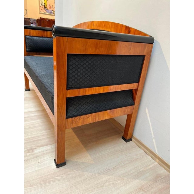 Wood Biedermeier Sofa in Cherry Veneer and Horsehair, South Germany, 1830s For Sale - Image 7 of 18