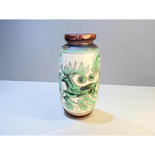 Large Model 284-53 Floor Vase in Ceramic with Deer Moti from Scheurichf, Germany, 1960s-1970s For Sale - Image 9 of 9