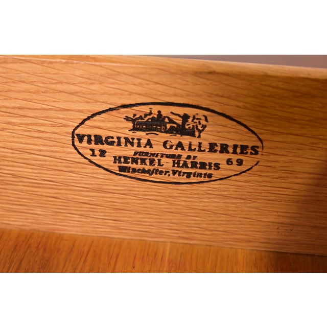 Henkel Harris Georgian Solid Cherry Wood Ten-Drawer Dresser, 1960s For Sale - Image 9 of 15