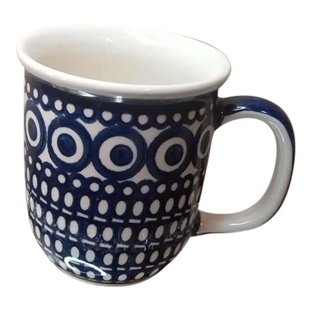 1980s Boleslaweic Pottery Coffee Mug, Made in Poland For Sale
