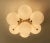 Fabio Ltd Sakura Polished Brass Glossy White Murano Globe Flush Mount by Fabio LTD For Sale - Image 4 of 7