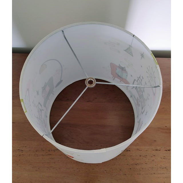 Mid-Century Modern Mid-Century Modern Handmade Atomic Cat Lampshade For Sale - Image 3 of 3