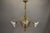 French Art Nouveau Opalescent Glass & Bronze Floral Chandelier, 1920 For Sale - Image 12 of 18