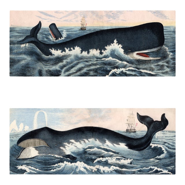 Contemporary Reproduction Prints After Illustrations From the 1850's, Pair of 2 For Sale